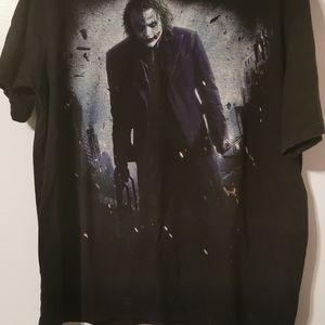 Heath Ledger The Dark Knight The Joker large t-shirt with three other Batman t-s